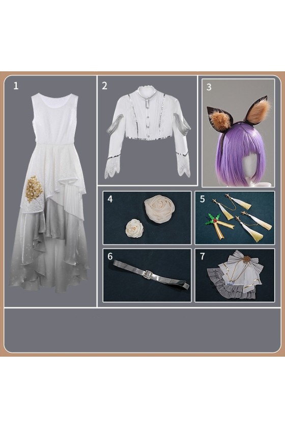 2XXT Cosplay Uma Musume Pretty Derby Dream Journey Christmas White Dress Cosplay Costume